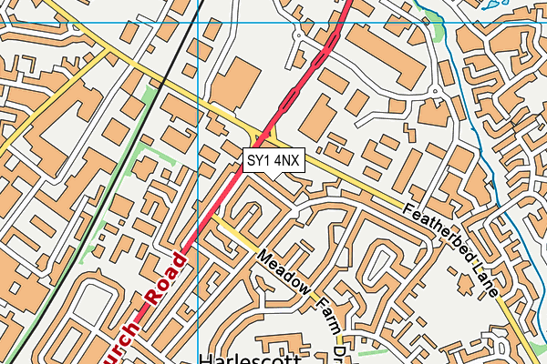 SY1 4NX map - OS VectorMap District (Ordnance Survey)