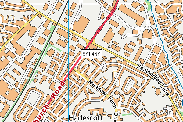 SY1 4NY map - OS VectorMap District (Ordnance Survey)