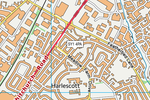 SY1 4PA map - OS VectorMap District (Ordnance Survey)