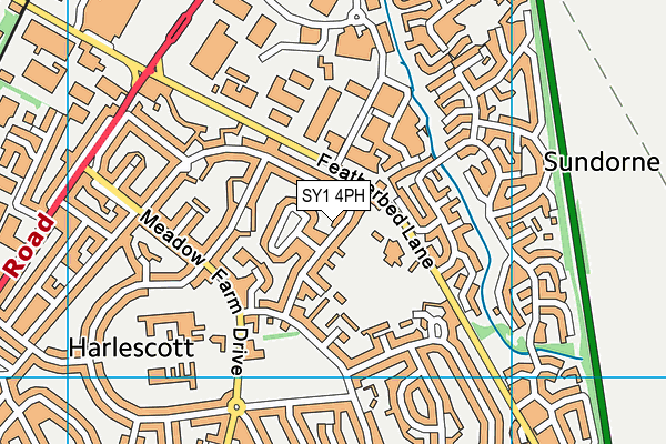 SY1 4PH map - OS VectorMap District (Ordnance Survey)