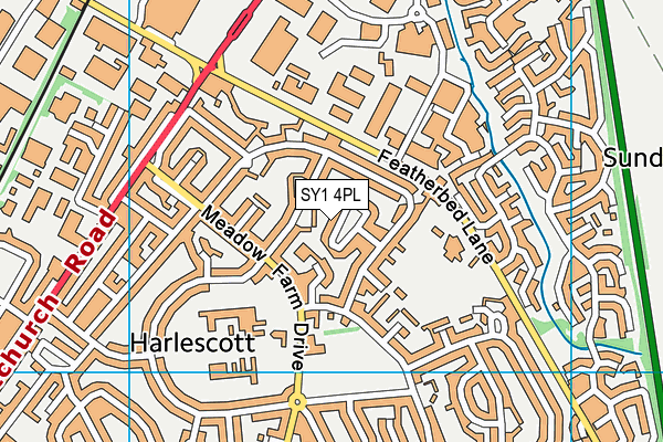 SY1 4PL map - OS VectorMap District (Ordnance Survey)