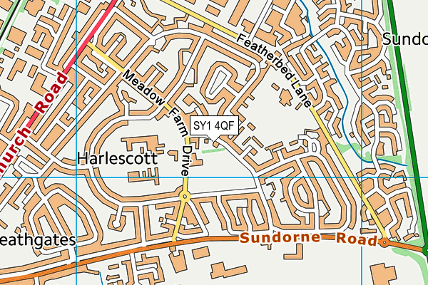 SY1 4QF map - OS VectorMap District (Ordnance Survey)