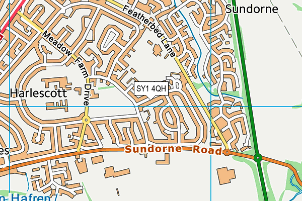 SY1 4QH map - OS VectorMap District (Ordnance Survey)