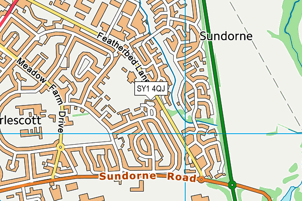 SY1 4QJ map - OS VectorMap District (Ordnance Survey)