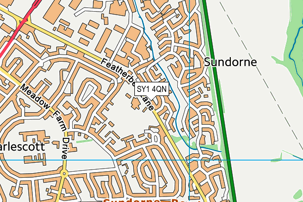 SY1 4QN map - OS VectorMap District (Ordnance Survey)