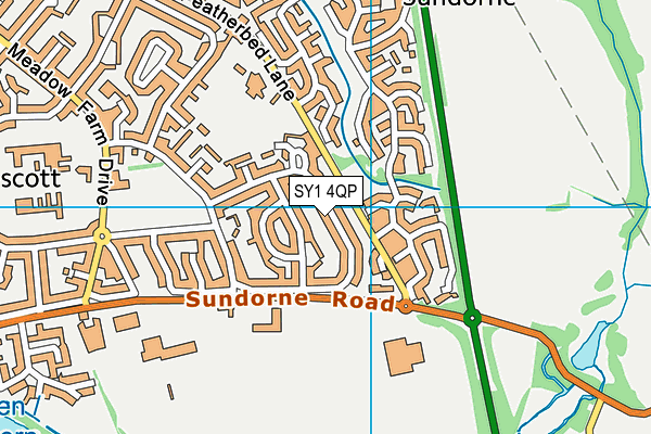 SY1 4QP map - OS VectorMap District (Ordnance Survey)