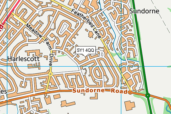 SY1 4QQ map - OS VectorMap District (Ordnance Survey)