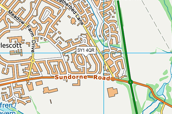 SY1 4QR map - OS VectorMap District (Ordnance Survey)