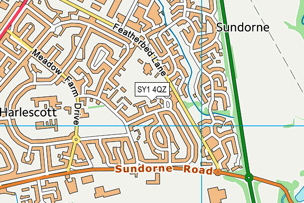 SY1 4QZ map - OS VectorMap District (Ordnance Survey)