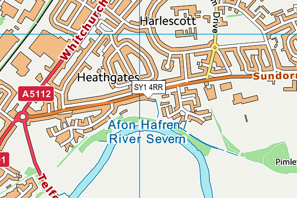 SY1 4RR map - OS VectorMap District (Ordnance Survey)