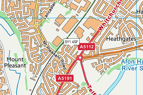 SY1 4SF map - OS VectorMap District (Ordnance Survey)