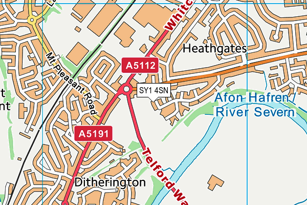 SY1 4SN map - OS VectorMap District (Ordnance Survey)