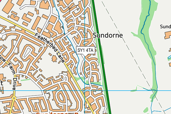 SY1 4TA map - OS VectorMap District (Ordnance Survey)