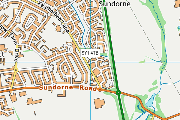 SY1 4TB map - OS VectorMap District (Ordnance Survey)