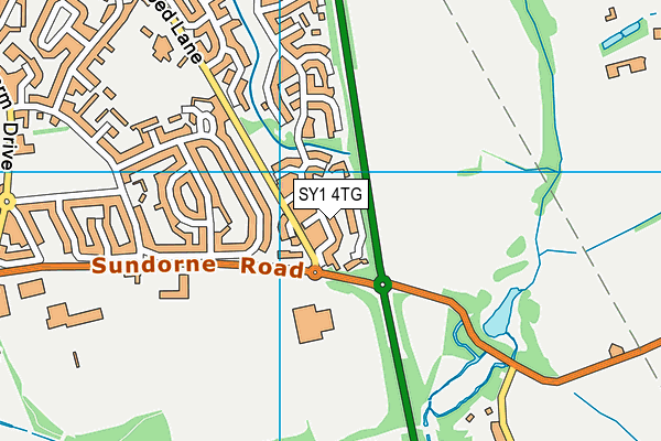 SY1 4TG map - OS VectorMap District (Ordnance Survey)