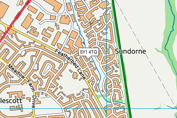 SY1 4TQ map - OS VectorMap District (Ordnance Survey)