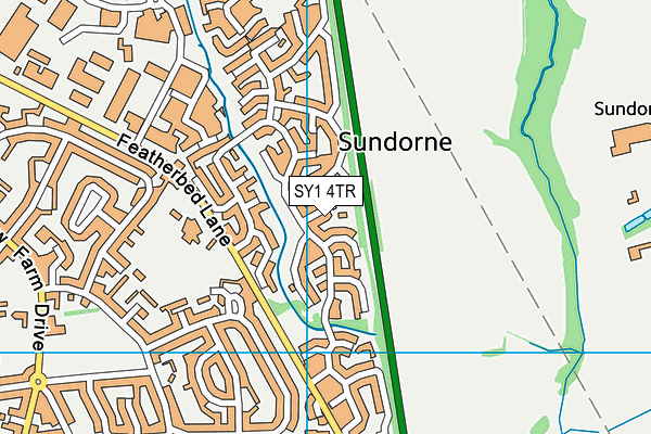 SY1 4TR map - OS VectorMap District (Ordnance Survey)