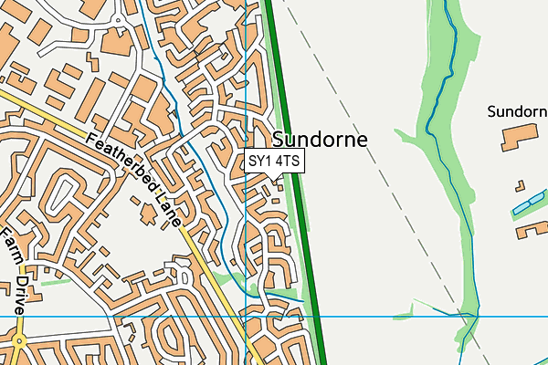 SY1 4TS map - OS VectorMap District (Ordnance Survey)
