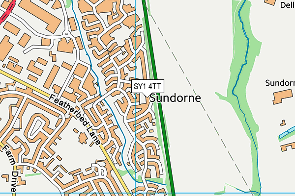 SY1 4TT map - OS VectorMap District (Ordnance Survey)