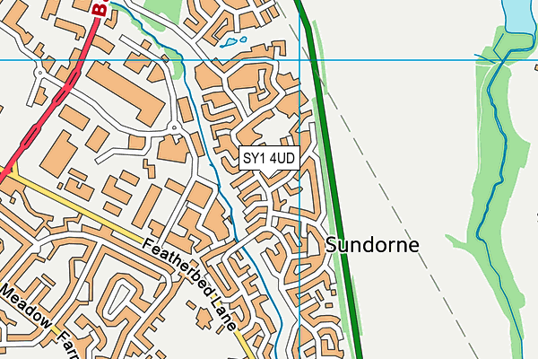 SY1 4UD map - OS VectorMap District (Ordnance Survey)