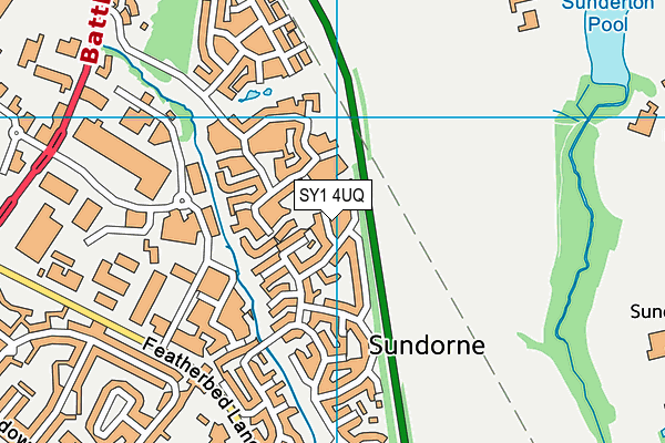 SY1 4UQ map - OS VectorMap District (Ordnance Survey)