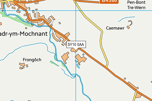 SY10 0AA map - OS VectorMap District (Ordnance Survey)