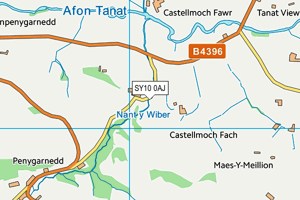 SY10 0AJ map - OS VectorMap District (Ordnance Survey)