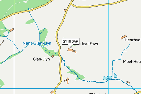 SY10 0AP map - OS VectorMap District (Ordnance Survey)