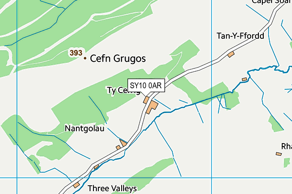 SY10 0AR map - OS VectorMap District (Ordnance Survey)