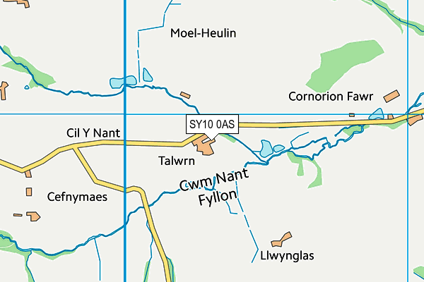 SY10 0AS map - OS VectorMap District (Ordnance Survey)