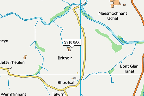 SY10 0AX map - OS VectorMap District (Ordnance Survey)