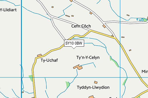 SY10 0BW map - OS VectorMap District (Ordnance Survey)