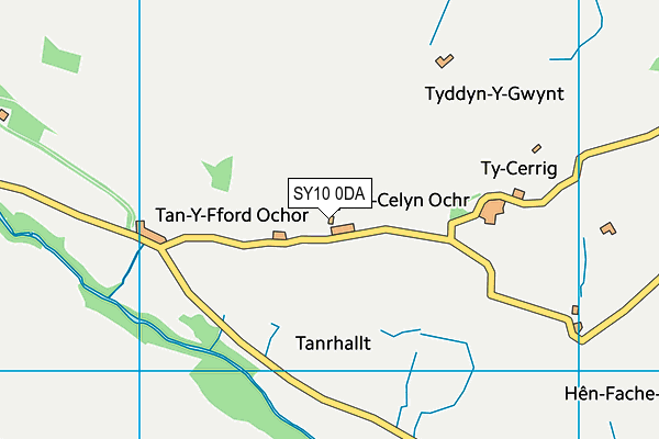 SY10 0DA map - OS VectorMap District (Ordnance Survey)