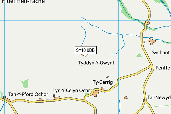 SY10 0DB map - OS VectorMap District (Ordnance Survey)