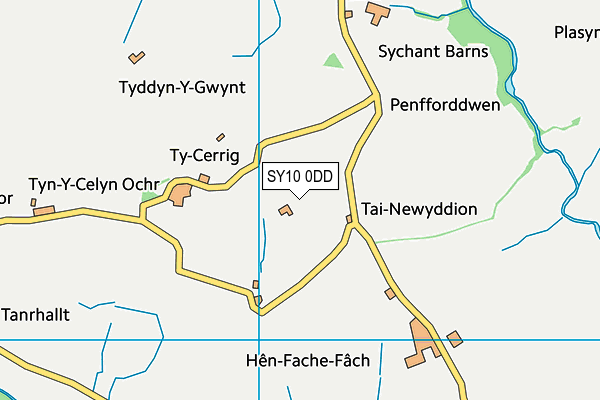 SY10 0DD map - OS VectorMap District (Ordnance Survey)