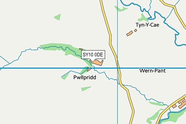 SY10 0DE map - OS VectorMap District (Ordnance Survey)