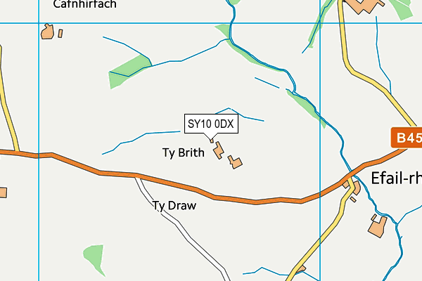 SY10 0DX map - OS VectorMap District (Ordnance Survey)