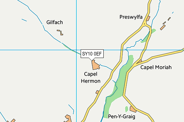 SY10 0EF map - OS VectorMap District (Ordnance Survey)