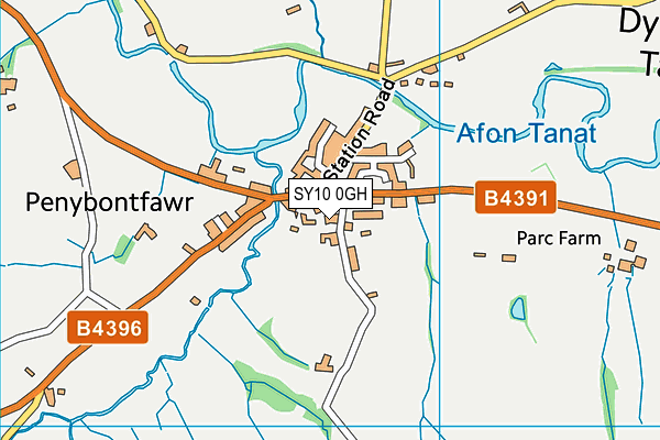 SY10 0GH map - OS VectorMap District (Ordnance Survey)