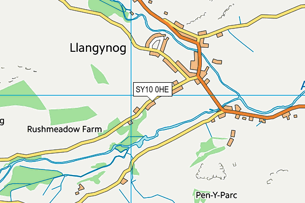 SY10 0HE map - OS VectorMap District (Ordnance Survey)