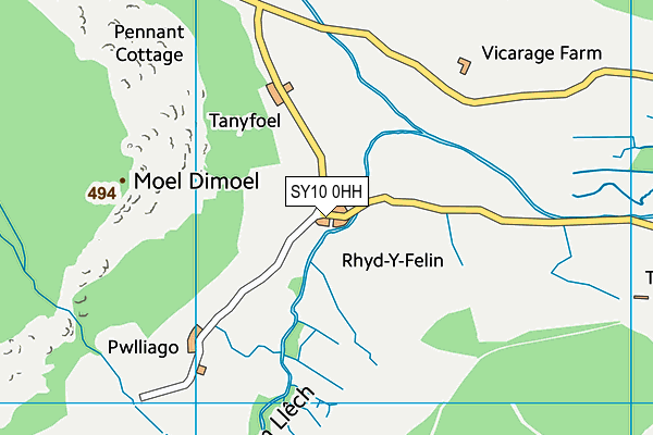 SY10 0HH map - OS VectorMap District (Ordnance Survey)