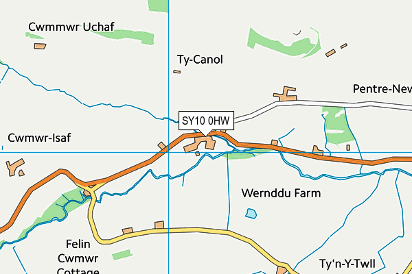 SY10 0HW map - OS VectorMap District (Ordnance Survey)