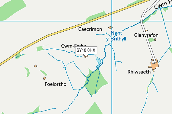 SY10 0HX map - OS VectorMap District (Ordnance Survey)