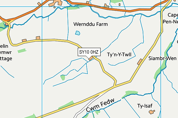 SY10 0HZ map - OS VectorMap District (Ordnance Survey)