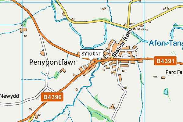 SY10 0NT map - OS VectorMap District (Ordnance Survey)