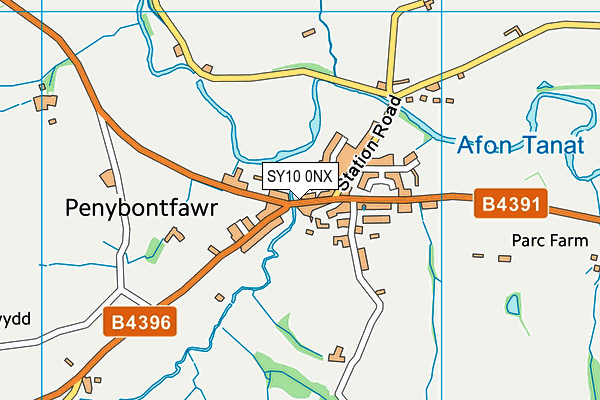 SY10 0NX map - OS VectorMap District (Ordnance Survey)