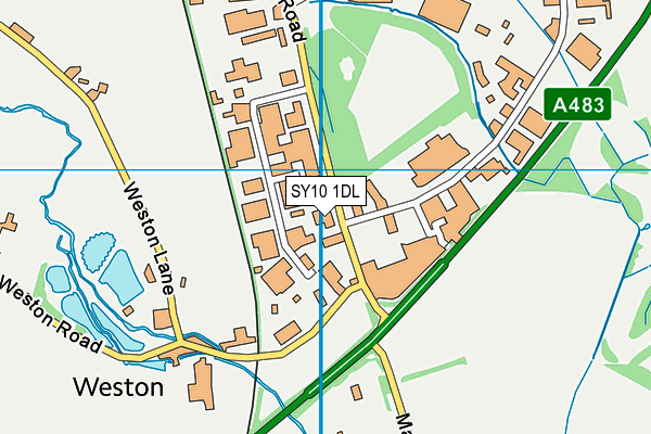 SY10 1DL map - OS VectorMap District (Ordnance Survey)