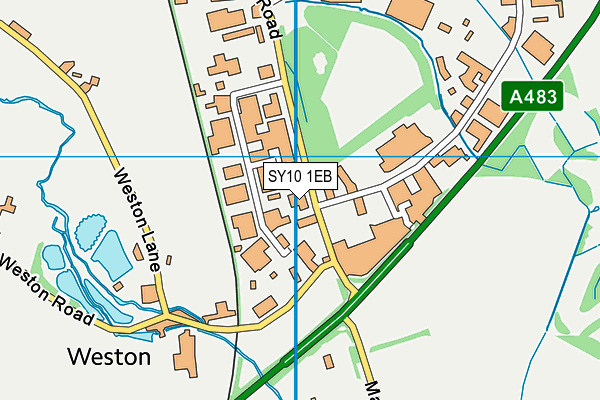SY10 1EB map - OS VectorMap District (Ordnance Survey)