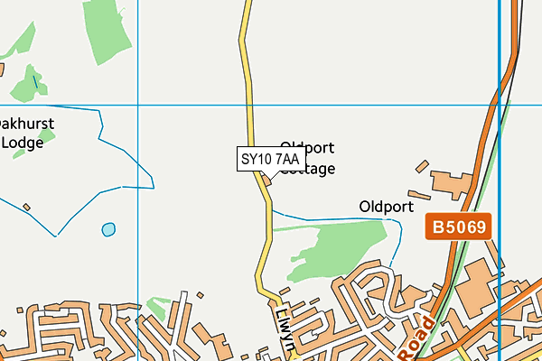 SY10 7AA map - OS VectorMap District (Ordnance Survey)