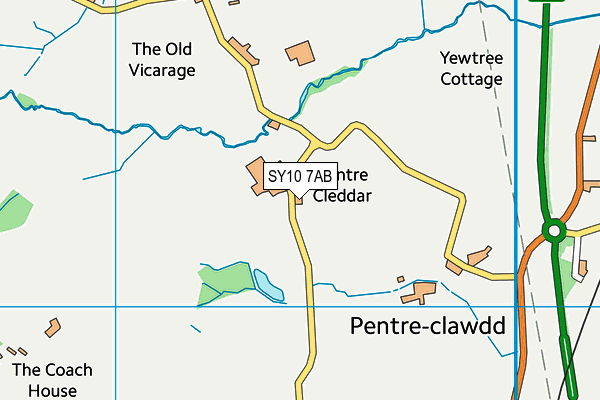 SY10 7AB map - OS VectorMap District (Ordnance Survey)